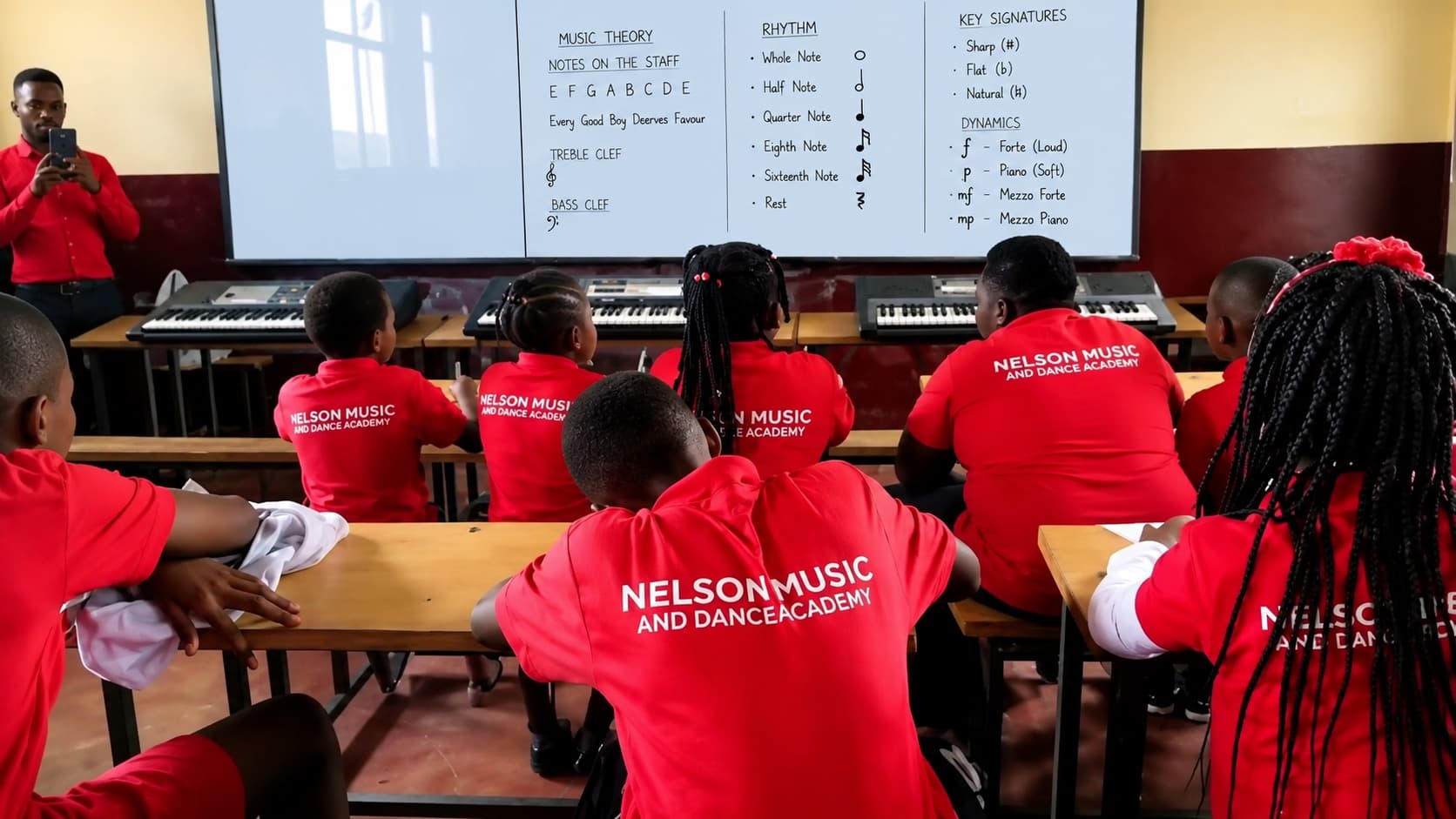 Students in class at the Academy
